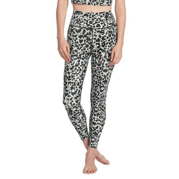 Sage Collective Splatter Paint Blue High Rise Leggings Size Large Athletic - Picture 1 of 8